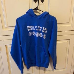 Home of the free because of the brave hoodie